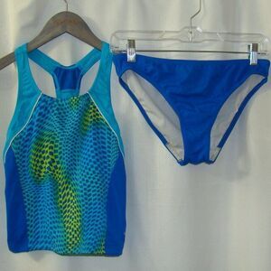 Speedo Girls 2 Piece Swimsuit Racing Competition Size 16